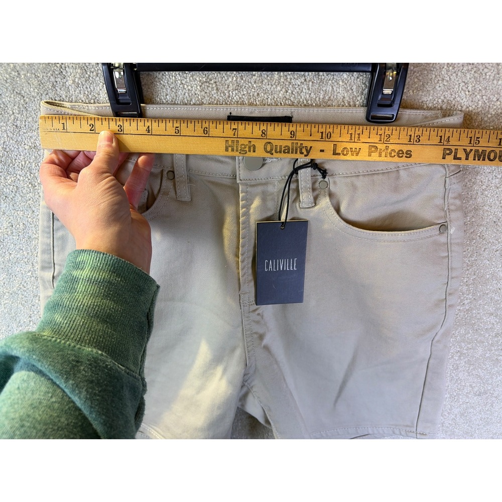 CALIVILLE Chino Shorts Men Small (29x6.5) Beige Stretch Casual Preppy Summer NEW - Picture 5 of 7